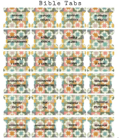 Holy Heritage Quilt Bible Tabs